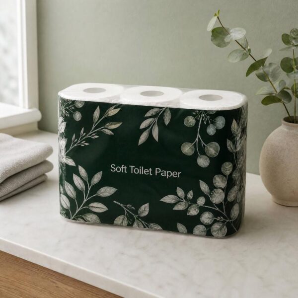 2 Ply White Embossed Toilet Paper